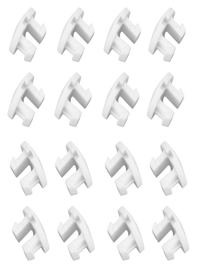 SiLnmLih 16 Pcs Blinds Bottom Rail Cord Cover Button Horizontal Blinds Plastic Bottom Rail Plugs Blinds Lower Rod Tail Plugs Window Blind Repair Parts Suitable for Most Blinds Bottom Rail - Image 1